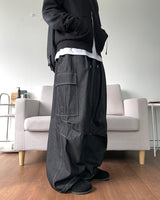 Stitch Balloon Cargo Denim Pants
