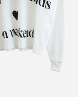 Spend Lettering Waffle Long Sleeve