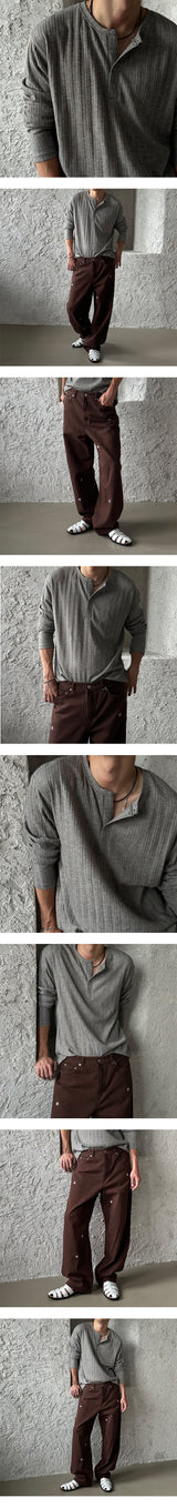 [S/S] Golgi henry neck long sleeves (4color)