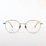 Knouun Round titanium glasses CODE. 101. D Rose Gold