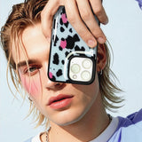 Soft Pop Leopard Phone Case Soft Blue (BK_Epoxy)