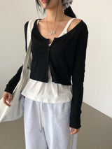 Minimal Button Cardigan