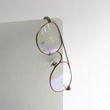Knouun Round titanium glasses CODE. 101. C Pink Brown