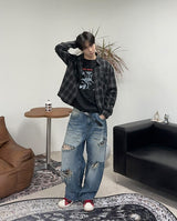 Caen Damaged Wash Denim Pants