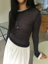 Dewey Drop Silver Necklace (1color)