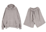 No.0637 pigment heavy hood & shorts SET (3color)