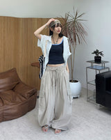 Penan striped shoulder bag