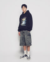 26SS UTILITY DYING DENIM SHORT PANTS