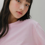 ソフトストライプTシャツ (ピンク)