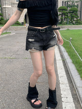 Ash & Ocean Damage Washing Denim Shorts (2 colors)
