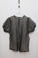 Organza Puff Top (Black)