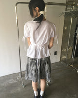 エッチパフリボンピンタックブラウス