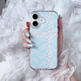[MADE]angel cross lace case (mint)