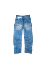 DESTROYED DOUBLE KNEE CARPENTER DENIM (BLUE)