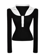 Cayla button collar shirt top (2color)