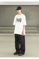 MASSMETAL REAL OVERSIZED SHORT T-SHIRTS MSFTS006-WT