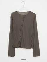 Izumo Diagonal Unbalance Summer Cardigan