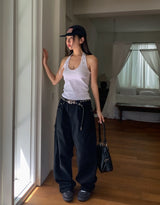 Jello Patch Carpenter Wide Cotton Pants