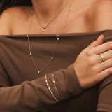[worn by kiki isol] gold sparkling star drop 14k gold plating + 925 silver necklace N066-04G