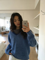 [MD Pick] カレンストライプⅤネックニット (3color)