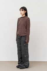 Kell Button Striped Hoodie