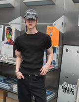 ベリル レタリング リブ ショートスリーブ Tシャツ