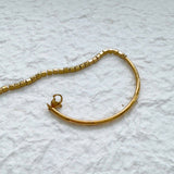 Gold Curve Stone Bracelet