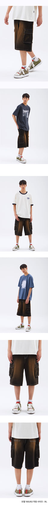 Wide cargo denim shorts (JBTPNT-0015)
