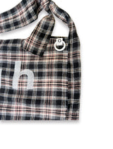 000 Design Check Tie Bag / Black