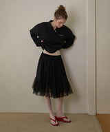 Tulle midi skirt_black