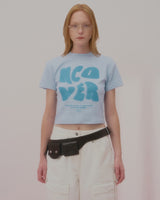POINTAGE LOGO CROP TSHIRT-SKY BLUE