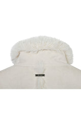 LUNA BELTED SHEARLING JACKET cream