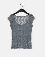Nouvo see-through Lace Short Sleeve T-shirt