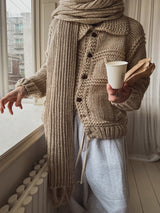 [wool20%] エリーボカシウェービングマフラー