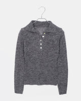 Bekil Henry Neck Collar Wool Long Sleeve Knit