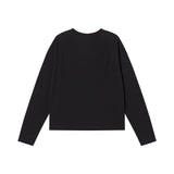 25FW WOMAN プリンセスフォント長袖Tシャツ ブラック