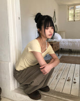 ポイトワンオフショルダー半袖Tシャツ