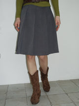 pleats midi skirt