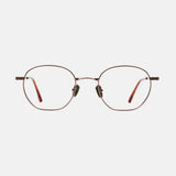 Knouun Round titanium glasses CODE. 101. A PinkBrown