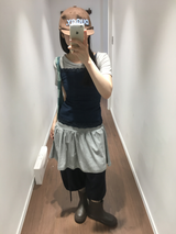 ドロップリブレースノースリーブトップ (7color)