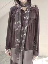clover hood cardigan