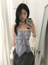 chiffon sleeveless blouse
