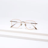 Knouun Round titanium glasses CODE. 102. F Rose Gold