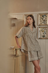 ULLALA PAJAMA Cottage Short-sleeved Woman's Pair Cream[24156WPSSN]