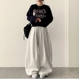 Wenli front, side pin tuck training string wide pants