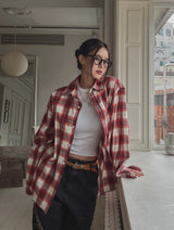 Motsu Loose Fit Checkered Shirt