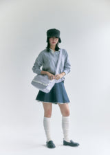フリルメッセンジャーバッグ (light grey)