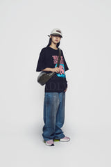 24FW COATING WASHING WIDE DENIM PANTS DARK BLUE 