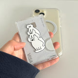 [MagSafe card wallet]キャットストックインツリーティアズ