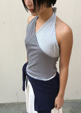 DOT HALTER SLEEVELESS